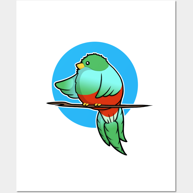 Cute Resplendent Quetzal Wall Art by perdita00